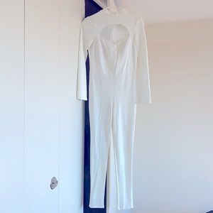 Fashion Nova Medium Ivory Jumpsuit